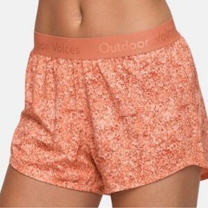 Outdoor Voices Women's Speckled Orange Athletic Shorts